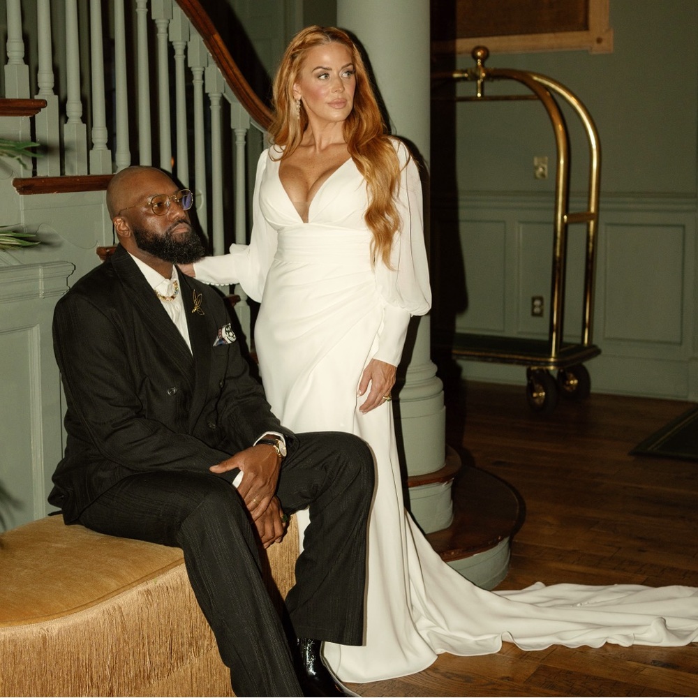 Ivory Crepe Wedding Gown